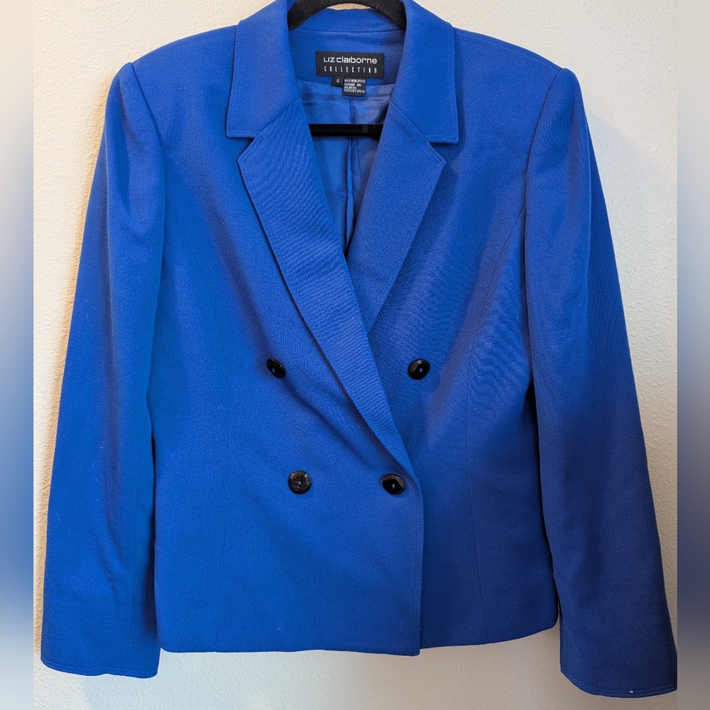 NWOT Liz Claiborne Royal Blue Blazer Size 6